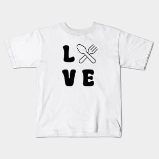 Love Food Black Kids T-Shirt